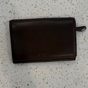 Coach Dark Brown Leather Wallet